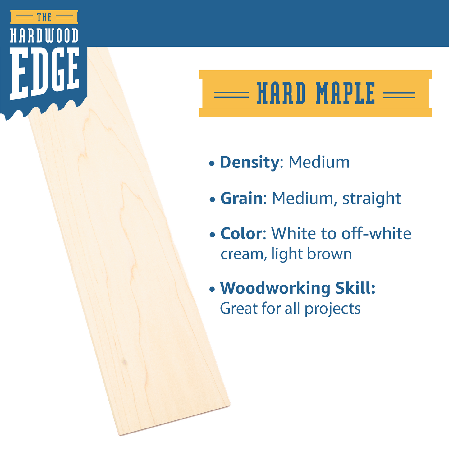 Warped Hard Maple Thin-Sawn Craft Board (10pc)