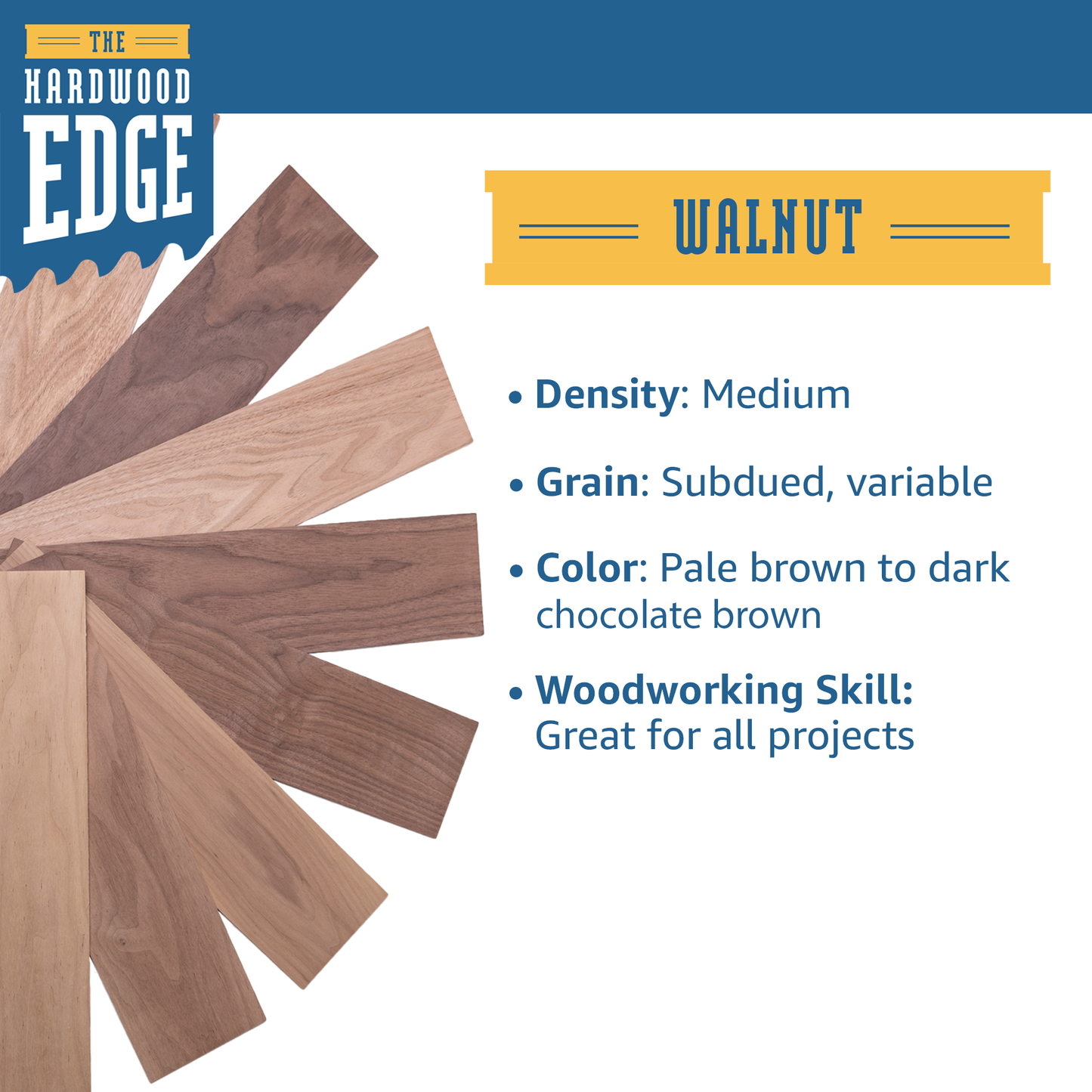Warped Walnut Thin-Sawn Craft Board (10pc)