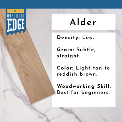 Alder Thin-Sawn Craft Board