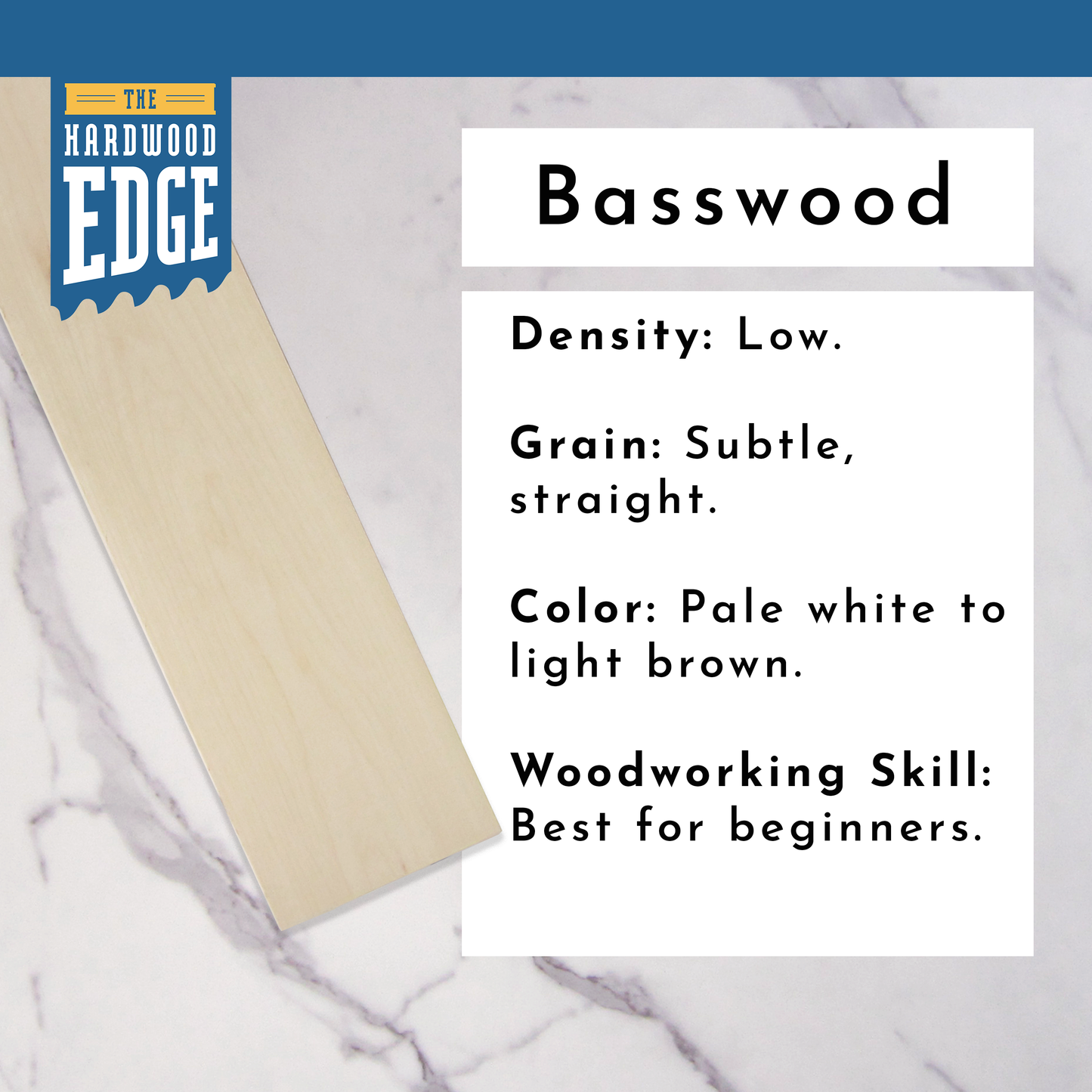 Basswood Thin-Sawn Craft Board