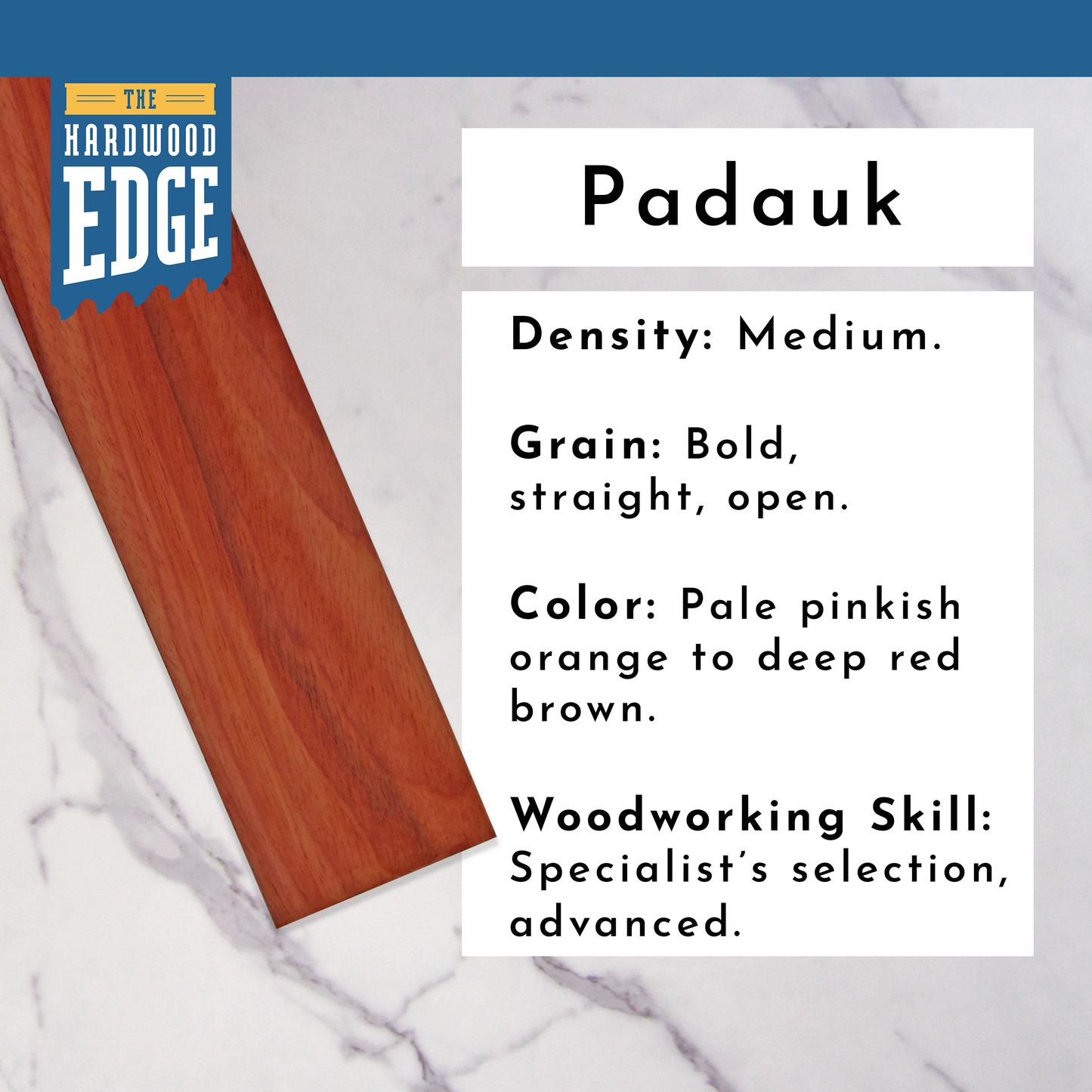 Padauk Thin-Sawn Craft Board